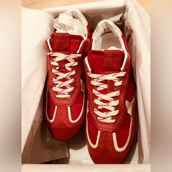 ALOHAS Rife Red Leather Sneakers Tb.490 women’s EU 38 (US 7) frm Free People NWT - Picture 6 of 14